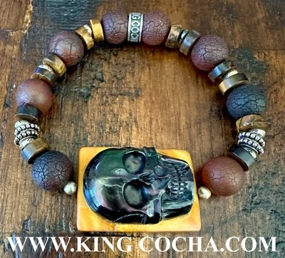 beaded Skull bracelet  - Image 1 of 4