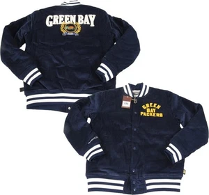 New Green Bay Packers Mens Mitchell & Ness Retro Varsity Snap Jacket Coat $250 - Picture 1 of 10