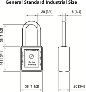 Lockout Tagout Schlösser, Sicherheits-Vorhängeschlösser, Loto gleichschließend Lock Out Tag Out D - Bild 1 von 7