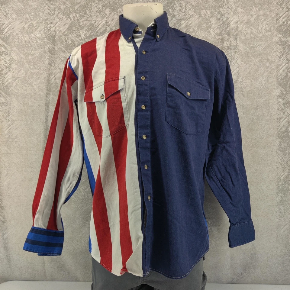 Camisa Roper Rodeo Azul Para Hombre Grande Roja Blanca Azul Western Botón Manga Larga De Colección Foto 1 de 4