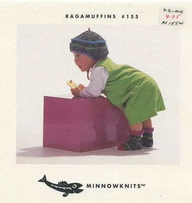 MinnowKnits Knitting Pattern 155 Tube Socks & Helmet Hat Baby Toddler 3mos-4yrs - Image 1 of 2