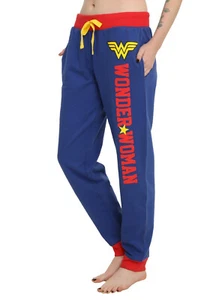 DC Comics Wonder Woman Damen Junior Jogginghose Pyjamahose Lounge PJS S & L Neu mit Etikett - Bild 1 von 3