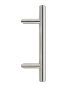Stangengriff Haustür Edelstahl Haustürgriff matt Ø 30 schräge Stützen 350 / 210 - Bild 1 von 3