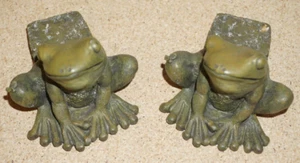 (Set of 2) 1999 Figi Graphics Frog Flower Pot Riser - Picture 1 of 6