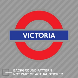 Victoria Tube Sign Roundel Sticker Decal Vinyl gray outline london underground - Picture 1 of 1