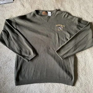 Vintage Browning Knit Sweater Green  100% Cotton 2XL Preowned - Picture 1 of 5