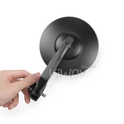 KiWAV Motorcycle Bar End Mirrors Bob Black for Moto Guzzi V7 Roamer Stornello - Image 1 of 4