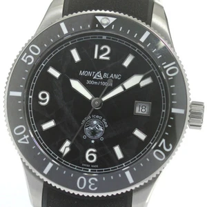 MONTBLANC WATCH 129372 1858 ICE SEA AUTOMATIC WINDING DATE BLACK DIAL MEN'S 42MM - Picture 1 of 6
