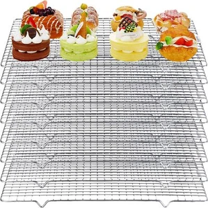 meekoo 8 Pieces Cooling Rack for Baking Cookie Wire Racks 16 x 10... - Picture 1 of 7