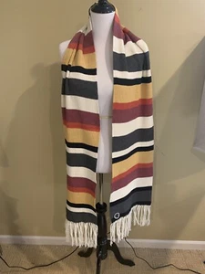 Women’s Warm Fringe Scarf Variegate Colors. NEW w/tags. 10”X82”. - Picture 1 of 8