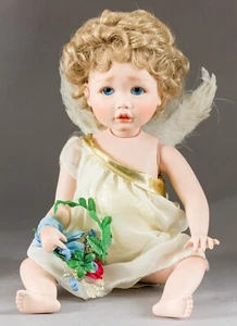 Muñeca ángel de porcelana de 13" de Connie Walser Derrick, c. años 90 - (muñeca-69) - Imagen 1 de 9