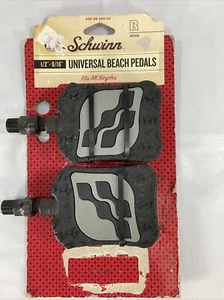 Schwinn Universal Beach Pedals 1/2" - 9/16" Bicycle Bike Pedals New Old Stock - Picture 1 of 6