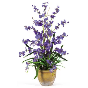 26" Purple Dancing Lady Orchid Arrangement Planter Nearly Natural faux Floral - Picture 1 of 1