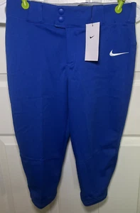Pantalones de softbol NIKE XS 21" equipo para niñas ~ longitud capri ~ azul real - Imagen 1 de 10