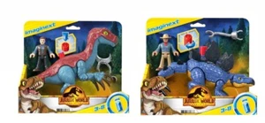 Imaginext Action Figure Set Jurassic World Interactive Dinosaur Bundle New - Picture 1 of 9