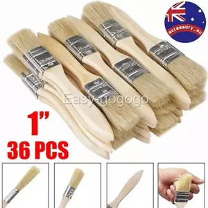 36pcs 1" Chip Paint Brush DIY Art Varnishes Touchups Brushes Wooden Handle AU - Picture 1 of 9