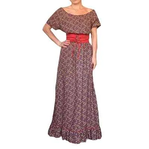 Maxi abito floreale vintage anni 70 stile Gunne Sax prateria cottagecore damigella XS/S - Foto 1 di 6