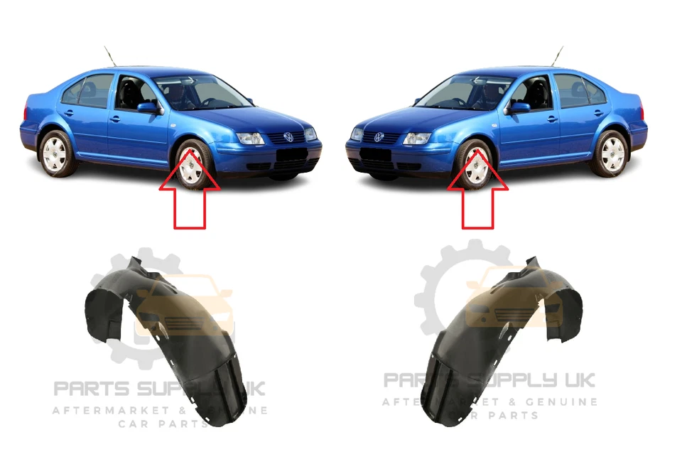 NUEVO PARA VW BORA 1998-2005 GUARDABARROS DELANTERO GUARDABARROS GUARDABARROS JUEGO DE PARES DE ARCO - Imagen 1 de 1