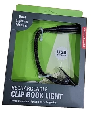 LIBRO CLIP USB RECARGABLE DISEÑO KIKKEARLAND NEGRO CLARO. LÁMPARA DE CLIP. Foto 1 de 4
