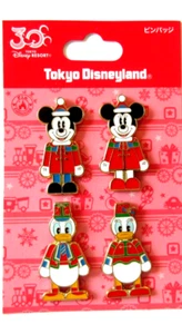 TDL - TOKYO DISNEYLAND 2013 MICKEY & MINNIE, DONALD & DAISY XMAS PIN #99347 - Picture 1 of 5