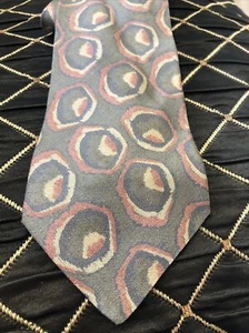 Corbata geométrica GIORGIO ARMANI "Cravatte" malva, verde oliva - Imagen 1 de 3