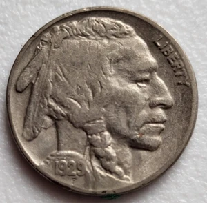 1929 P Buffalo Nickel 5c - American Indian - Philadelphia Mint - Picture 1 of 3