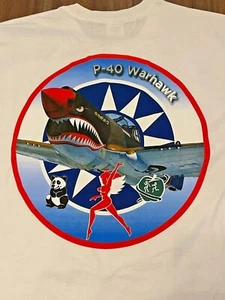FLYING TIGERS P-40 WARHAWK T-SHIRT XL EXTRA LARGE GILDAN PRINTED USA - Picture 1 of 7