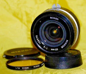 NIKON 20MM F4 wide angle nonAi manual fixed prime vintage SOLD AS IS lens film/ - Picture 1 of 13