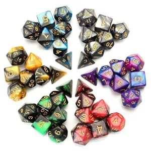 42pcs DND RPG Polyhedral Dice For Dungeons and Dragons Game w/bag - Picture 1 of 10