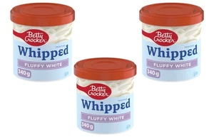 3x Betty Crocker, Ready-to-Serve, Soft Whipped Frosting, Fluffy White EXP 18AUG - Picture 1 of 1