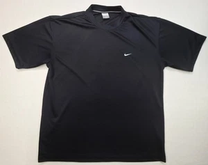 Nike Mesh Shirt Mens XL Black Short Sleeve Embroidered Y2K Tag - Picture 1 of 7
