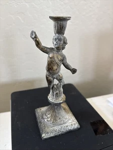 Vintage verzierter Cherub Kerzenständer Windlichthalter *ohne Glas* - Bild 1 von 8