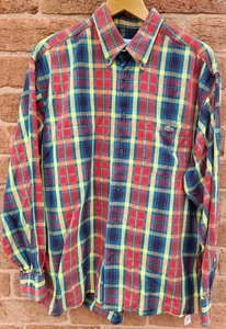 Lacoste Vintage Langarmhemd mehrfarbig kariert Devanlay XL 44-46" - Bild 1 von 12