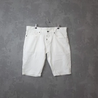 Denham Razor Bermuda Shorts Men's 38 White Denim Slim Fit Mid-Rise Button-Fly - Image 1 of 4