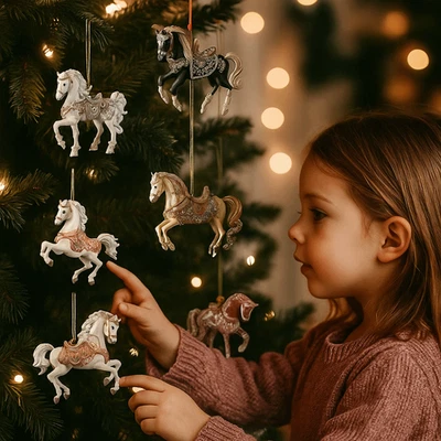 Weißes Pferd Pferdeanhänger fürs Auto  Zubehör für Rückspiegel - Bild 1 von 4