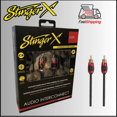 Stinger XI2212 / X2 SERIES - 2 CHANNEL RCA INTERCONNECT CABLES - 12 FT   *NEW* - Image 1 of 4