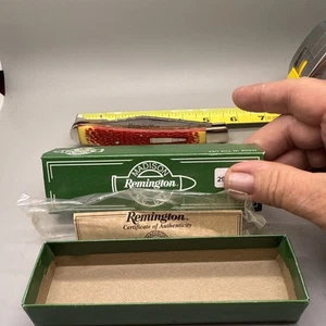 1988 Remington New Tang Stamp Series #18309 4" Blade Folding Knife in Box NM - Picture 1 of 9