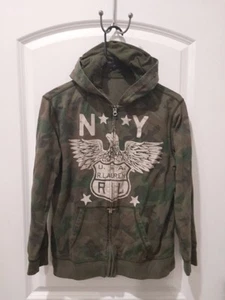 Polo Ralph Lauren Camo Zip Up Hoodie Sweatshirt Unisex See Measurements - Picture 1 of 6