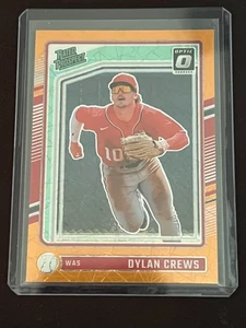 Dylan Crews 2024 Donruss Optic Rated Prospect Orange Velocity #136 - Nationals - Picture 1 of 2