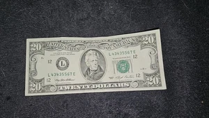 1993 (L) $20 Twenty Dollar Bill Federal Reserve Note San Francisco Vintage Money - Picture 1 of 3