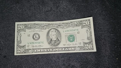 1993 (L) $20 Twenty Dollar Bill Federal Reserve Note San Francisco Vintage Money - Image 1 of 3
