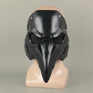 Overwatch OW Doctor Black Crow Mask Half Face Mask Cosplay Mouth Mask Soft PVC - Picture 1 of 12
