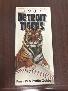 1987 Detroit Tigers Presse TV Radio Mediua Guide Trammell Whitaker Petry Gibson + - Bild 1 von 9