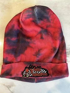 World Industries Red Beanie Devil Patch Retro Skateboard 90s Mütze Skull Cap - Bild 1 von 3