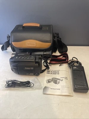 JVC Compact VHS Camcorder W/ Bag, Paperwork Untested GR-AXM10 Dead Battery? - Image 1 of 4