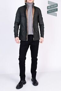 RRP €1085 MATCHLESS Peter Military Jacket Size S Waxed Worn Look Made in Italy