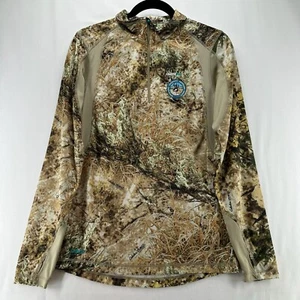 Cabelas Shirt S Wyoming Womens Antelope Hunt Zonz Western Camo 1/4 Zip Baselayer - Picture 1 of 11
