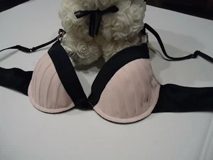Pleasure State Pink/Black Underwire Lined Balconette Bra Size 34B - Picture 1 of 9