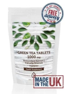 Grüner Tee 1000mg Extrakt Antioxidans Tabletten BritVits GB - Bild 1 von 12