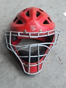 Louisville Slugger PC5714-STA Catcher's Helmet - 7 1/8 - 7 1/2 RED - Picture 1 of 11